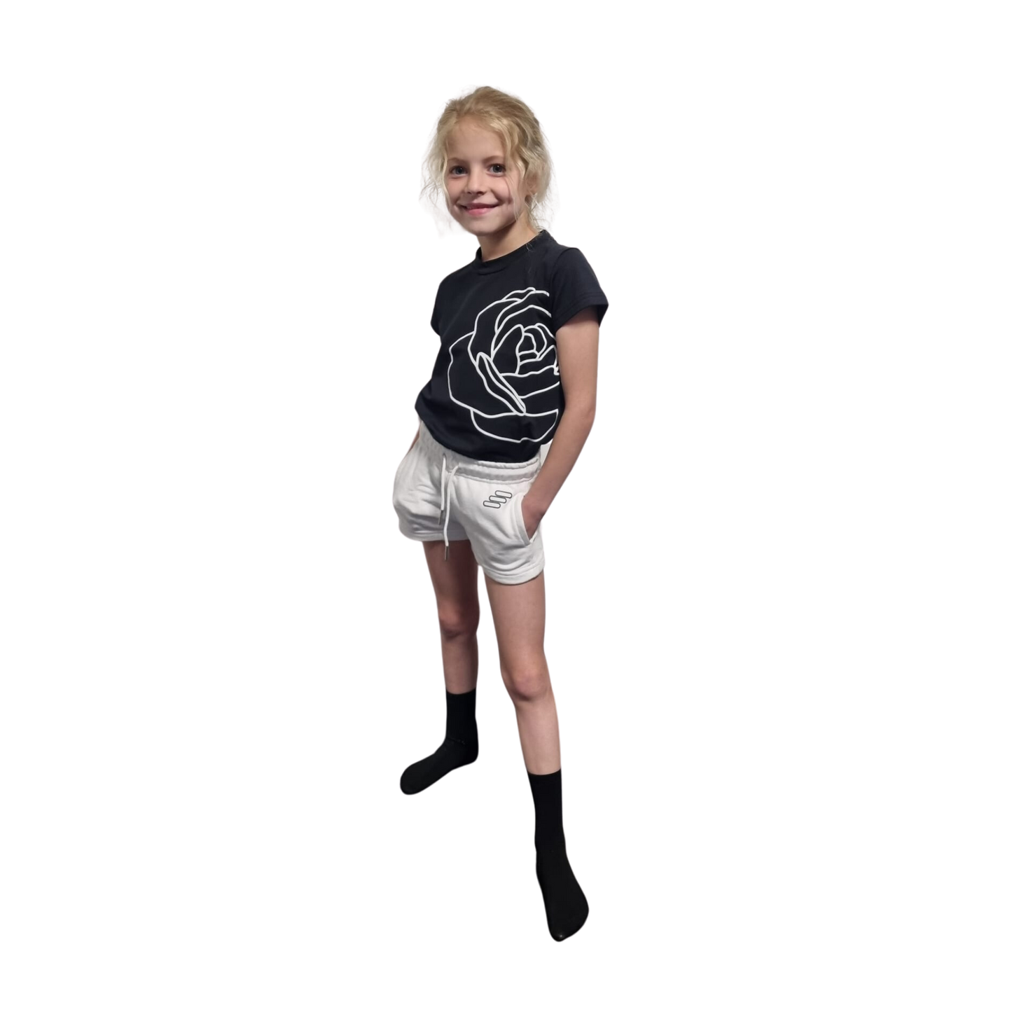 SUPPO T-shirt meisjes - zwart/wit